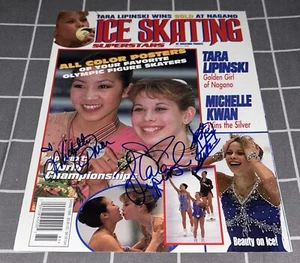 MICHELLE KWAN TARA LIPINSKI & LU CHEN SIGNIERTES MAGAZIN COVER AUTOGRAMM SKATEN - Bild 1 von 1