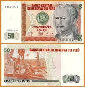 Billete de 50 Intis Perú 1987 UNC P-131B - Imagen 1 de 1