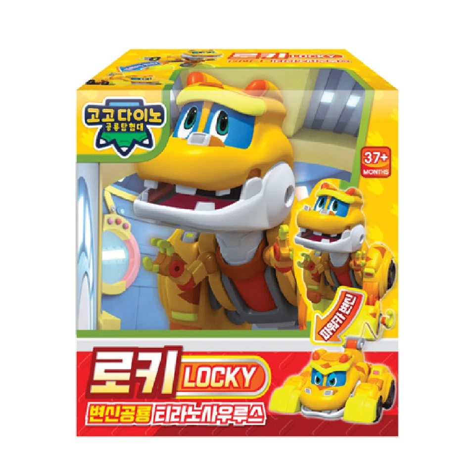 Gogo Dino Transformer Robot Mini Locky / Figure Car Toy Gift - Image 1 of 3