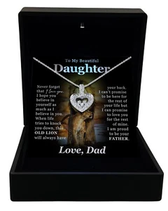 TRYNDI Daughter Necklace from Dad - Mother's Day, Birthday, Christmas Gift - Picture 1 of 6