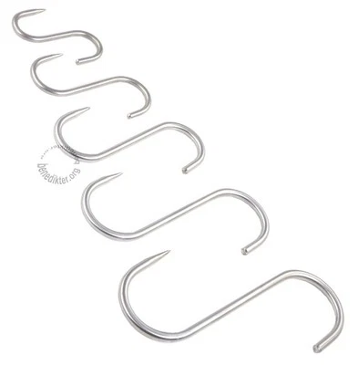 MARKENLOS FLEISCHHAKEN ROSTFREI S Haken Fleischerhaken Metzgerhaken Räucherhaken