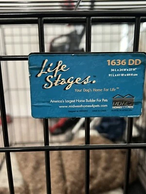 Life Stages LS-1636 Single Door Folding Crate for Intermediate Dogs(41 - 70lbs) - Image 1 of 3