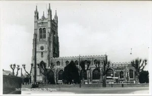 REAL PHOTOGRAPHIC POSTCARD THE CHURCH, ST. NEOTS, HUNTINGDONSHIRE BY H. COATES - Foto 1 di 2
