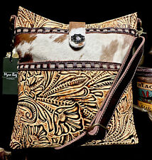Myra Bag-Beautiful Handcrafted Embossed Leather & Hide Bag-NWT  “JoJo” Must See!