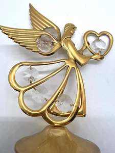 VTG Austrian Crystal Mascot International 24K gold Plated Angel Suncatcher  1995 - Picture 1 of 5