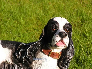 AMERICAN COCKER SPANIEL ca 32 cm STATUE SKULPTUR FIGUR GARTEN HUND DEKO FAN - Bild 1 von 1