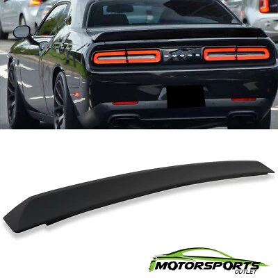 For 2008-2017 Dodge Challenger SRT Style Matte Black ABS Rear Trunk Spoiler Lid Foto 1 de 4