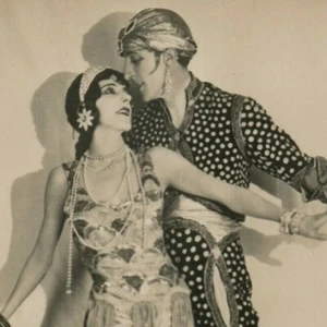 FOTO ADDISON FOWLER & FLORENZ TAMARA BAILE DE SALÓN DE BAILE DE 1920 JAZZ CLUB RPPC - Imagen 1 de 2