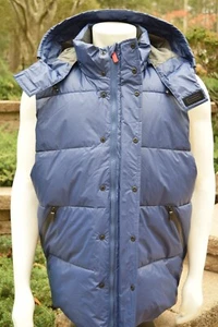 NWT Mens Hunter Chiswell Hooded Puffer Vest sz XXL Ocean Blue $149 Zipper - Picture 1 of 9