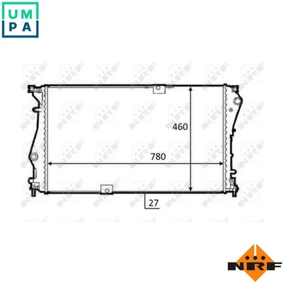RADIATOR ENGINE COOLING 58498 FOR M9R780/782/784/786/788/630/692 2.0L 4cyl - Image 1 of 4