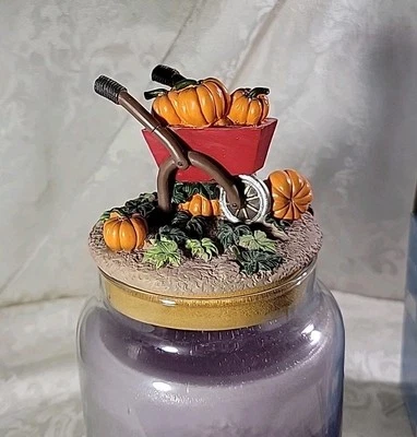 Our American Gift Candle Topper Pumpkin Cart se adapta a tarro YC Lg - Nuevo en caja Foto 1 de 4
