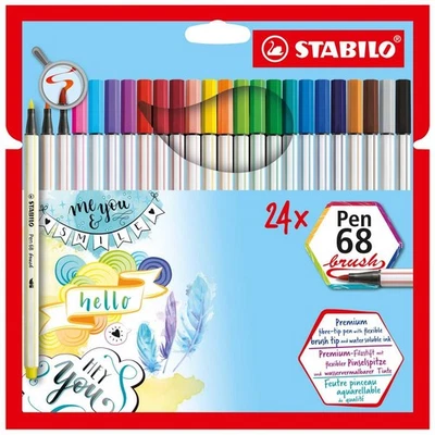 STABILO Pinselmaler pen 68 brush 8 | 12 | 24 Farben im Etui [wählbar] - Bild 1 von 3