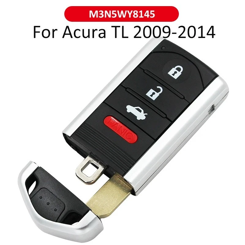 适用于讴歌 TL 2009 2010 2011 2012-2014 智能无钥匙遥控器 Fob M3N5WY8145 — 第 1/1 张图片