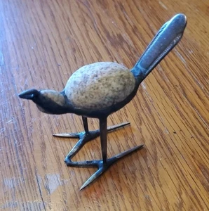 Vintage Vogel Skulptur aus Stein & Eisen gemarkt siehe alle Fotos - Bild 1 von 6