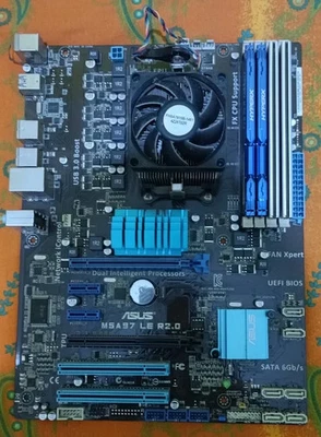 Kit CPU FX 6300 Black Ed. + S.M. -Asus M5A97 LE R2.0 + RAM  DDR3 12GB - Immagine 1 di 3