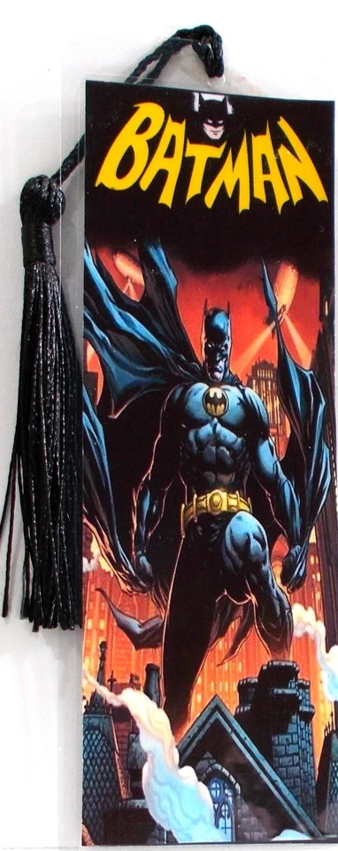 BATMAN CARTOON HERO- BIRD, CATS, DOGS,-BOOKMARKS-WITH TASSEL - Imagem 1 de 1