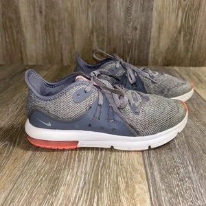 Nike Air Max Sequent Kids Youth US Size 3Y Gray Purple A01252-003 Sneaker Shoes - Picture 1 of 11