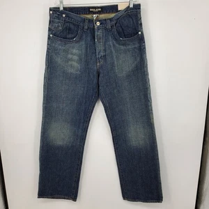NUEVO CON ETIQUETAS Jeans Guess Vintage Botón Mosca Azul Denim Recto 36 Grunge Streetwear Y2K - Imagen 1 de 11