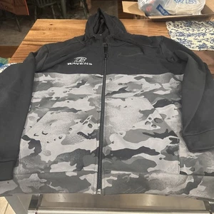 MENS Nike NFL Baltimore Ravens BLACK CAMO HOODIE Player Issue #94 2XL - Picture 1 of 7