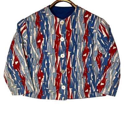 Chaqueta Vintage Años 60 Talla Mediana Botón Frontal Recortada MCM Mod Mediados de Siglo  Foto 1 de 4