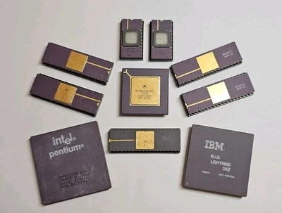 10 Mixed Ceramic CPU and DIP for collectors or gold recovery. - Image 1 of 4