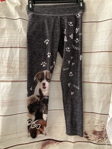 Justice girls size 10 leggings with cute dogs - Picture 1 of 5