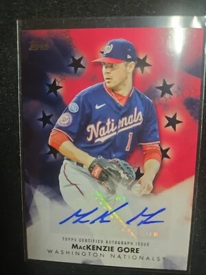 2024 Topps Series 1 MacKenzie Gore Auto #'d 036/199 Baseball Stars Nationals - Image 1 of 2