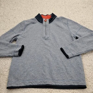 Carbon 2 Cobalt Sweater Mens Medium Blue Gray 1/4 Zip Golf Cotton Preppy Outdoor - Picture 1 of 8