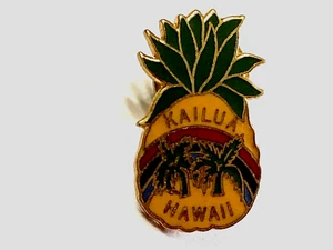 Kailua Hawaii Pineapple Palm Tree Lapel Pin - Picture 1 of 1