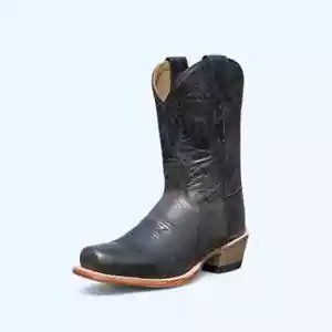 Stivali da cowboy Old West da donna taglia 9,5 western in pelle nera 18148 - Foto 1 di 6