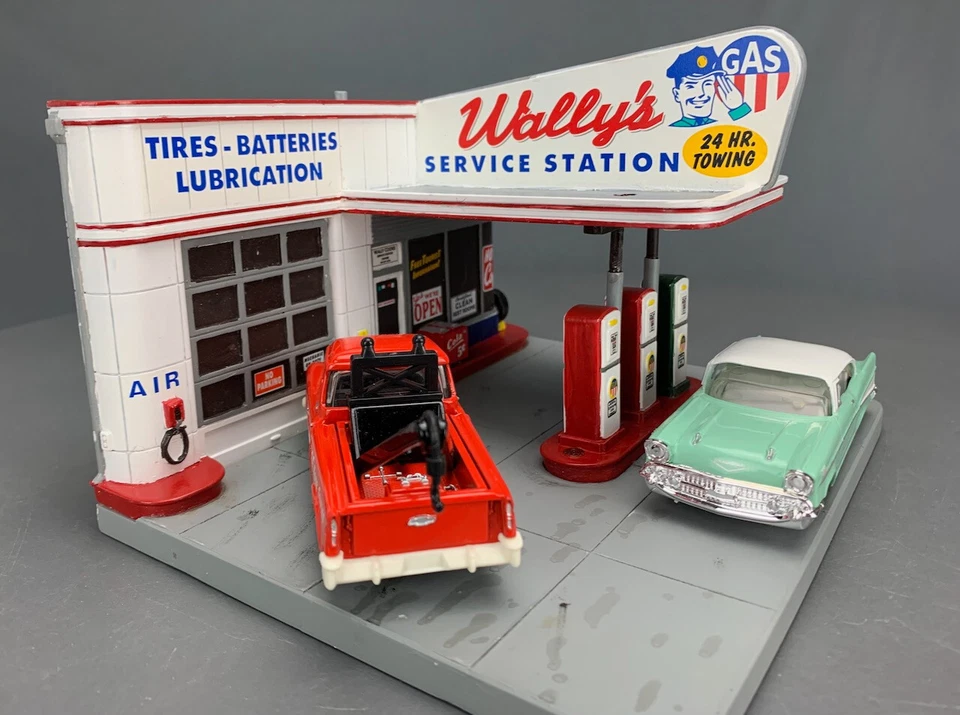 1:43 Ertl American Muscle Cruisin’ Series Wally's Service Station NIB! D1146 - Image 1 of 4