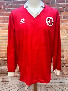 Original Switzerland 1992/1994 Home Long Sleeve Football Shirt Lotto Large - Picture 1 of 10