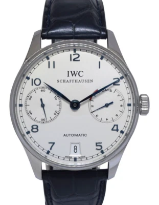 IWC Portuguese 7 Day Power Reserve 5001 Steel Mens 42mm Watch Box/Books IW500107 - Image 1 of 4