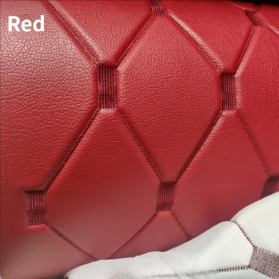 Bestickt Kunstleder Stoff Schwamm Unterstützung PU Material für Auto Mat Koffer - Bild 1 von 4