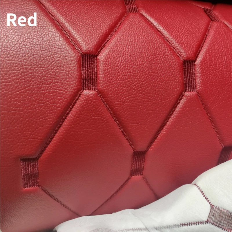 Bestickt Kunstleder Stoff Schwamm Unterstützung PU Material für Auto Mat Koffer - Bild 1 von 4