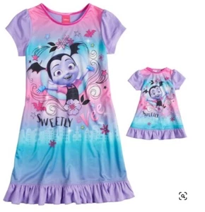 NEW Disney Junior Vampirina nightgown matching doll gown girls pajamas set sz 4 - Picture 1 of 3