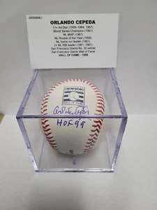 Orlando Cepeda Autographed Signed Hall Of Fame Baseball Tristar SafTgard Holder - Picture 1 of 5