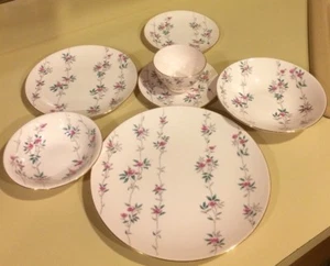 Vintage Tuscan Nassau Pink Rose Chintz  7 Piece Place Setting - Picture 1 of 12