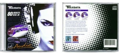 Traxdata CD-R CDA80JC / Audio Music 80 Min CDR Recordable Disc - NEW & SEALED - Image 1 of 4