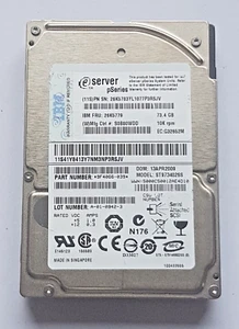 73.4 GB SAS IBM Eserver Pseries Fru: 26K5779 10K RPM HDD 2.5 " Internal Hard - Picture 1 of 1