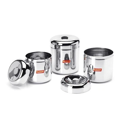 Sumeet Stainless Steel Vertical Utility Storage Containers 320Ml,500Ml,650Ml - Image 1 of 4