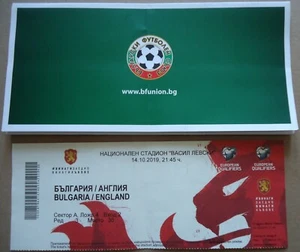 TICKET & Mapa Verde Clasificatorios Europeos 14/10/2019 Bulgaria vs Inglaterra # Sofía - Imagen 1 de 2