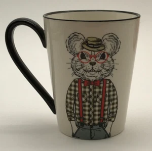 Signature Housewares Hipster Animal Coffee Mug 16.5 oz Mouse In Glasses - Picture 1 of 7