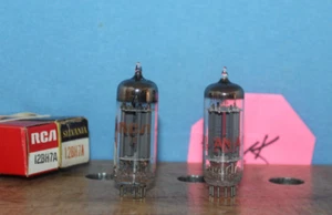 Tubos de radio 12BH7A 12BH7 Sylvania uno etiqueta RCA placa gris nuevo en stock par emparejado - Imagen 1 de 3