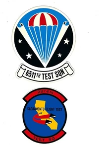 DECALS USAF 337TH TEST SQ TWO SACRAMENTO McCLELLAN AFB B5-7 - Picture 1 of 1