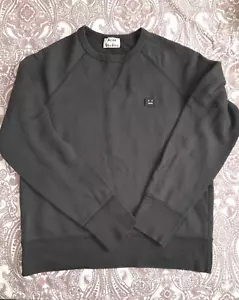 ACNE STUDIOS Black College Face Raglan Sleeve Sweatshirt XS - Picture 1 of 4