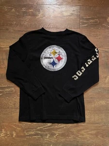Pittsburgh Steelers Youth Long Sleeve Shirt Size XL-14 NFL Football Sports Logo - Picture 1 of 3