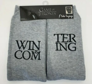 NWT Game of Thrones Sole Saying Socks "Winter Is Coming"  - Picture 1 of 3