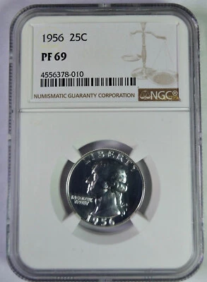 1956 Proof Washington Quarter, NGC-PR69 - Image 1 of 2