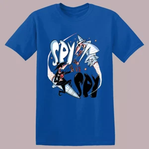 Spy vs Spy Cartoon Film schwere Baumwolle blau T-Shirt für Männer UR286 - Bild 1 von 3
